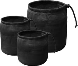 Wasknijperzak - Wasgoedhouder - Outdoor Organisatie - Waterafvoer Drainage - 19x25cm - Zwart — thumbnail 1