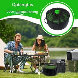 Afvoerslang Opbergtas - Slang Organizer - Buiten Opslag - Ademend Mesh - 40x31cm - Zwart — thumbnail 5