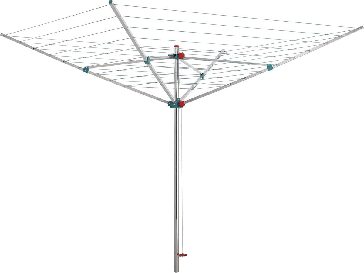 Droogmolen Tuin - Wasrek Buiten - Was Drogen - Extra Lange Randen - 40 meter - Zilver — afbeelding 1