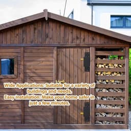 Deurbarricade Set van 2 - U-beugel Houder - Koolstofstaal - Eenvoudige Installatie - Voor Garage/Barn - Versterkt Deurbeveiliging - Deurbeschermer — thumbnail 4