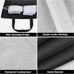 Grote Waszak - Reis Waszak - Kleding Sorteren - Waterdicht Materiaal - 2 Stuks - Zwart Grijs — thumbnail 5