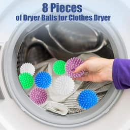 Drogerballen 8 stuks - herbruikbare wasballen - voor donsjacks - vermindert kreuken en statische elektriciteit - ShopVlot — thumbnail 3