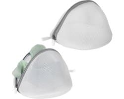 Set van 2 Wasnetten voor Ondergoed en Babykleding, Fijnmazige Waszakken voor de Wasmachine, Ideaal voor Bh's en Sokken, Halve Cirkelvorm 18 x 15 cm