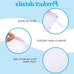 Mini wasnetjes voor delicate kleding, 6 stuks, anti-hechting, polyester opbergtas voor geurparels en wasmachinegebruik — thumbnail 5