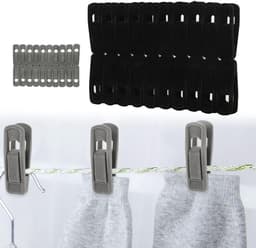 Kledinghangerclips - broekclips - stevige vingerclips - gemaakt van plantaardig fluweel - laat geen sporen achter - antislip - zwart - 20 stuks — thumbnail 4