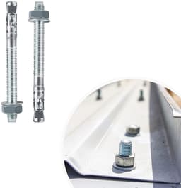 Boutankers - Wigankers Pluggen - Zware Bevestigingen - Gegalvaniseerd Koolstofstaal - M10 x 10 mm - Zilver — thumbnail 5