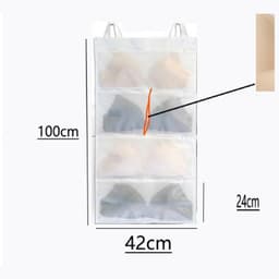Bh Waszakje - 2 Stuks - Opbergtas Voor Bh's - Waszakje Lingerie - Waszak Bh - Herbruikbare - Wasnetten - Wasnet - Kledingzakjes - Wasnetten Voor Wasmachine - Ophangbare Opbergtas - Geschikt Voor Bh's - 100 X 42 Cm - Wit — thumbnail 5