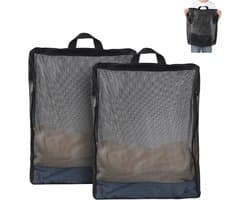 SnelShoppen - Set van 2 Wasnetten, Groot 40 x 50 cm, Vouwbare Wasmanden, Waszakken voor Wasmachine met Rits, Waszak voor Reizen, voor Gevoelige Kledin