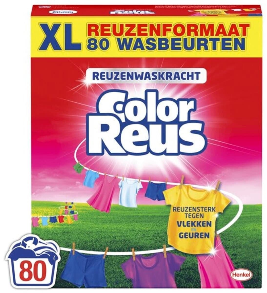 Witte Reus Wasmiddel Poeder Gekleurde Was 80 Wasbeurten - 4 kg — afbeelding 1