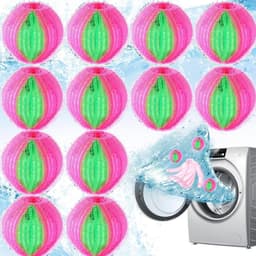 6 verpakkingen wasballen voor ontharing en vlekverwijdering - was- en beschermingsballen voor kledinghaarballen -Verwijdert effectief dierenhaar, pluisjes en huidschilfers van beddengoed en kleding, geschikt voor wasmachines — thumbnail 1