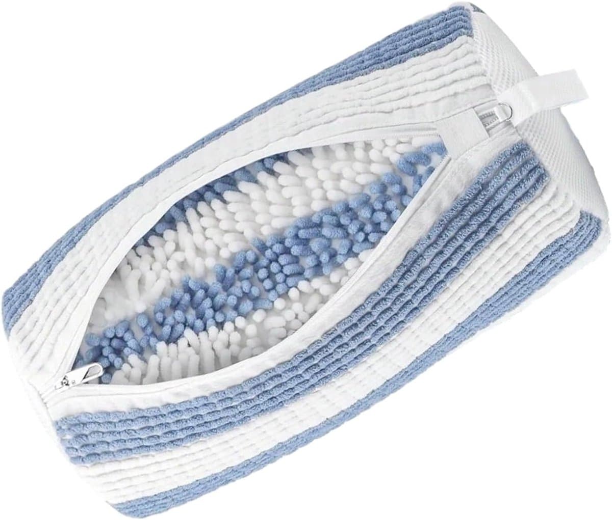 Schoenwaszak - Sneaker waszak - Waszak voor schoenen - Herbruikbaar - Wasnet Voor Schoenen - Wasmachine&Droger - Schoenen Waszak - Voor Sneakers en Tennisschoenen - Netje Anti-Vervorming - Blauw/Wit — afbeelding 1