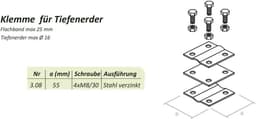 Grond Aarding Set - Diepte Anker - Stabiele Verbinding - Vuurverzinkt Staal - 3m 1.5m - Zilver — thumbnail 4