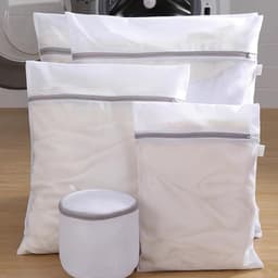 4 stuks wasmachinenet - Grote reiswaszak 50x60cm met rits | Waszak voor BH's, kleding, schoenen, baby & kinderen (Set van 4 waszakken) — thumbnail 2