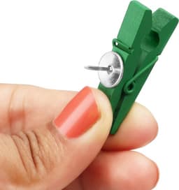- Houten Pin Knijpers - Multigekleurd - Hobby - Decoratief - Papier Foto Muur - Geschikt voor Drukpin - Kleurrijk Model — thumbnail 2