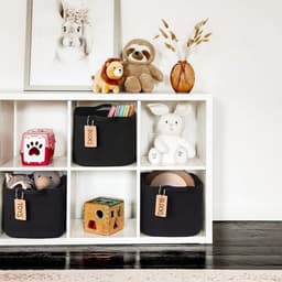 SnelShoppen - Opbergmand - Wasmand - Speelgoedmand - Katoenen Touw Mand - 33 x 28 x 23 cm - Voor Kinderen, Woonkamer, Speelkamer, Keuken, Elegant en R — thumbnail 3