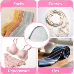 SnelShoppen - Pack van 2 Wasnetten voor Bh's en Ondergoed, Fijne Mesh Waszakken voor Babywas, 18x15 cm, Bescherming voor Wasmachine en Lingerie, Met R — thumbnail 2