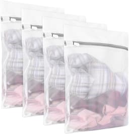 SnelShoppen - 4 Stuks Wasnet voor Wasmachine, Waszak 30 x 40 cm, Fijne Waszak voor Delicate Kleding, Ondergoed, Sokken, Reizen, Schoenen met Verborgen — thumbnail 1