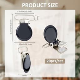 20 stuks ijzeren zware tapijthangclips 3.5x2.8cm zwarte metalen clip voor het ophangen van tapijten wandclips tapijtgrippers zware clips voor tapijt handdoek sjaal — thumbnail 4