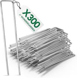 Stalen grondankers voor worteldoek - set van 300 grondnagels - gronddoekbevestiging - kampeeraccessoires - 150x25mm Ø27mm — thumbnail 2
