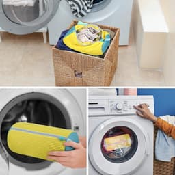 Allecta - Herbruikbare Schoenwastas voor Wasmachine en Droger, Compleet Schoonmaaksysteem, Herbruikbare Tas met Rits - Geel — thumbnail 3