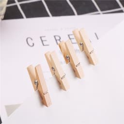 20 stuks - Houten clips - Opbergclips - Fotoclips - Houten wasknijpers - Houten knutselspullen - 3,5*0,7 cm - voor doe-het-zelfprojecten, woonaccessoires en het organiseren van kleine spullen — thumbnail 3