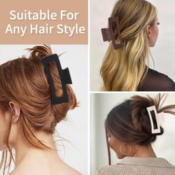 Extra Grote Haarspeld Clips 5 Inch voor Dik en Lang Haar - Sterke Matte Zwarte Klemmen - 6 Stuks — thumbnail 5
