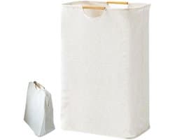 OKWISH Wasmanden - Opvouwbare Wasmand Wasmand Laundry Basket Stoffen Wasmand Met Hengsel Voor Slaapkamer En Badkamer, Grote Wasmand, Oxford-Stof, Wit