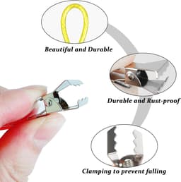 10 Stuks - Droogrek knijpers - Winddichte Handdoekklem - Kledingklem - Knijpers - Met haak - Anti slip - Wasknijpers - Plastic Knijpers - Wasrek Knijpers - Kunststof Wasknijpers - Metalen wasknijpers - Multicolor — thumbnail 2