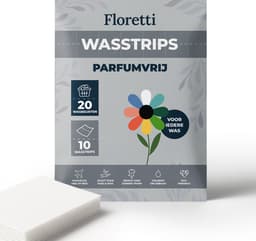 Floretti – Milieuvriendelijke Wasstrips Proefpakket – Parfumvrij – 20 wasbeurten - Wasmiddeldoekjes / Wasdoekjes / Wasvellen / Laundry Sheets – Hypoallergeen – Voor gevoelige huid & babytextiel — thumbnail 1