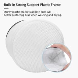 bh-waszakje - 3 stuks - mesh waszakken - 15*17 cm - Anti-Vervorming - wasmachine zakken -- Wasmachine - delicate was - fijnmazige lingerie waszakken - met ritsen - Geschikt voor intiem ondergoed - Cilindrische Ritsen Wasmachinetas - grijs — thumbnail 3