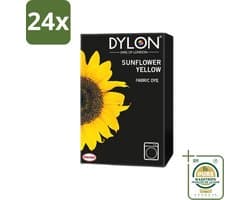 Dylon - Textielverf - Sunflower Yellow - Kleurvaste Textielverf - 350g - Voordeelverpakking - 24 stuks - Gele verf - Kleurstof