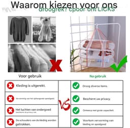 longziming -Vouwbare Kledingdroger voor Ondergoed en Zwemkleding – 3 Laags Netwerkontwerp, Winddichte Droogoppervlakte – Roze Kleur — thumbnail 4