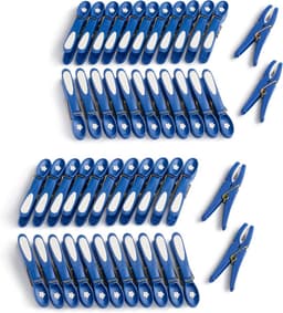 culiclean Knijpers bloem (48 stuks klassiek blauw-wit) Premium wasknijpers — thumbnail 1