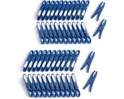 culiclean Knijpers bloem (48 stuks klassiek blauw-wit) Premium wasknijpers