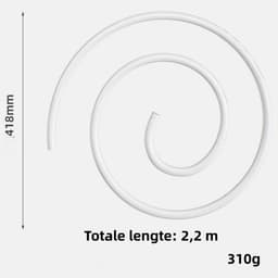 1 stuk - Kledingrek - Spiraal Droogrek voor Dekbedden en Lakens - Draaiende Buiten Droogrek met Zware Capaciteit - Ruimtebesparend Balkon Ophangsysteem - Zilver — thumbnail 4