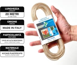 Waslijn van staal 4 mm 20 meter met kunststof coating voor buiten — thumbnail 3