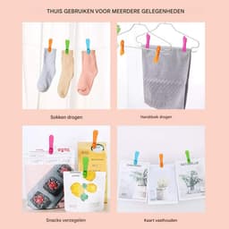 longziming -48-delige Wasclips Set – Duurzaam PP & RVS – Sterke Klemmen voor Kleding, Sokken & Ondergoed – Multicolor, Herbruikbaar & Multifunctioneel — thumbnail 4