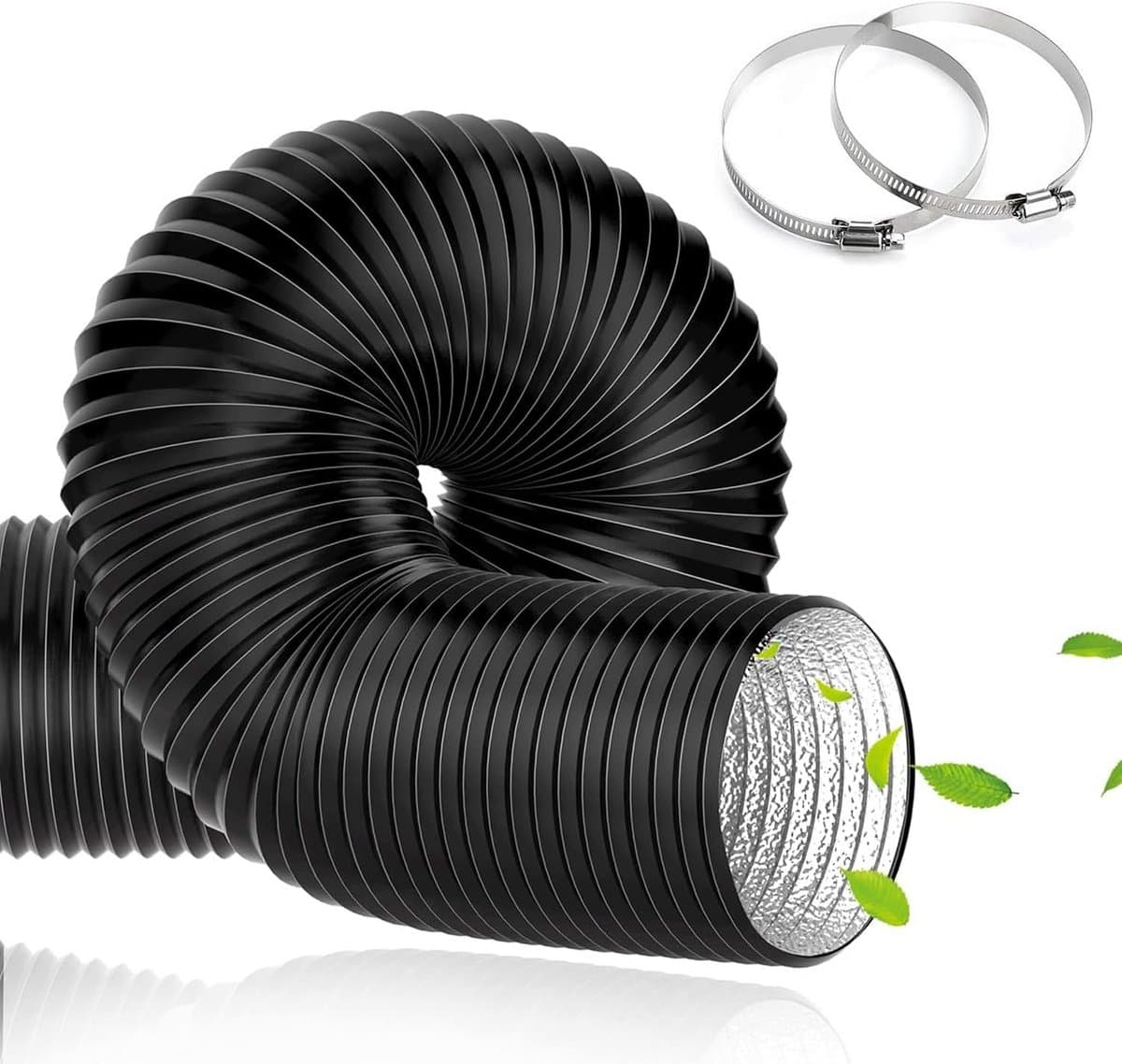 Afvoerslang PVC Aluminium - Flexibele Slang Ventilatiebuis - Lucht Afvoeren - Hoge Temperatuurbestendig - Ø 150mm 3m - Grijs — afbeelding 1