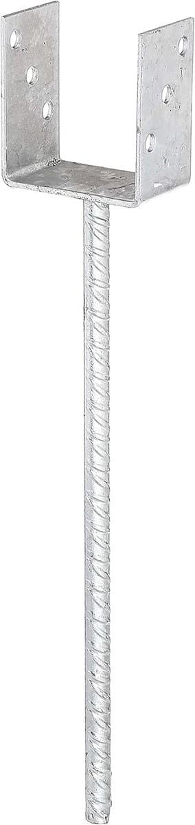 Alberts 212711 U-Post Holder with Reinforcement Steel Concrete Anchor Hot Galvanized Free Width 121 mm Length Concrete Anchor 400 mm — afbeelding 1