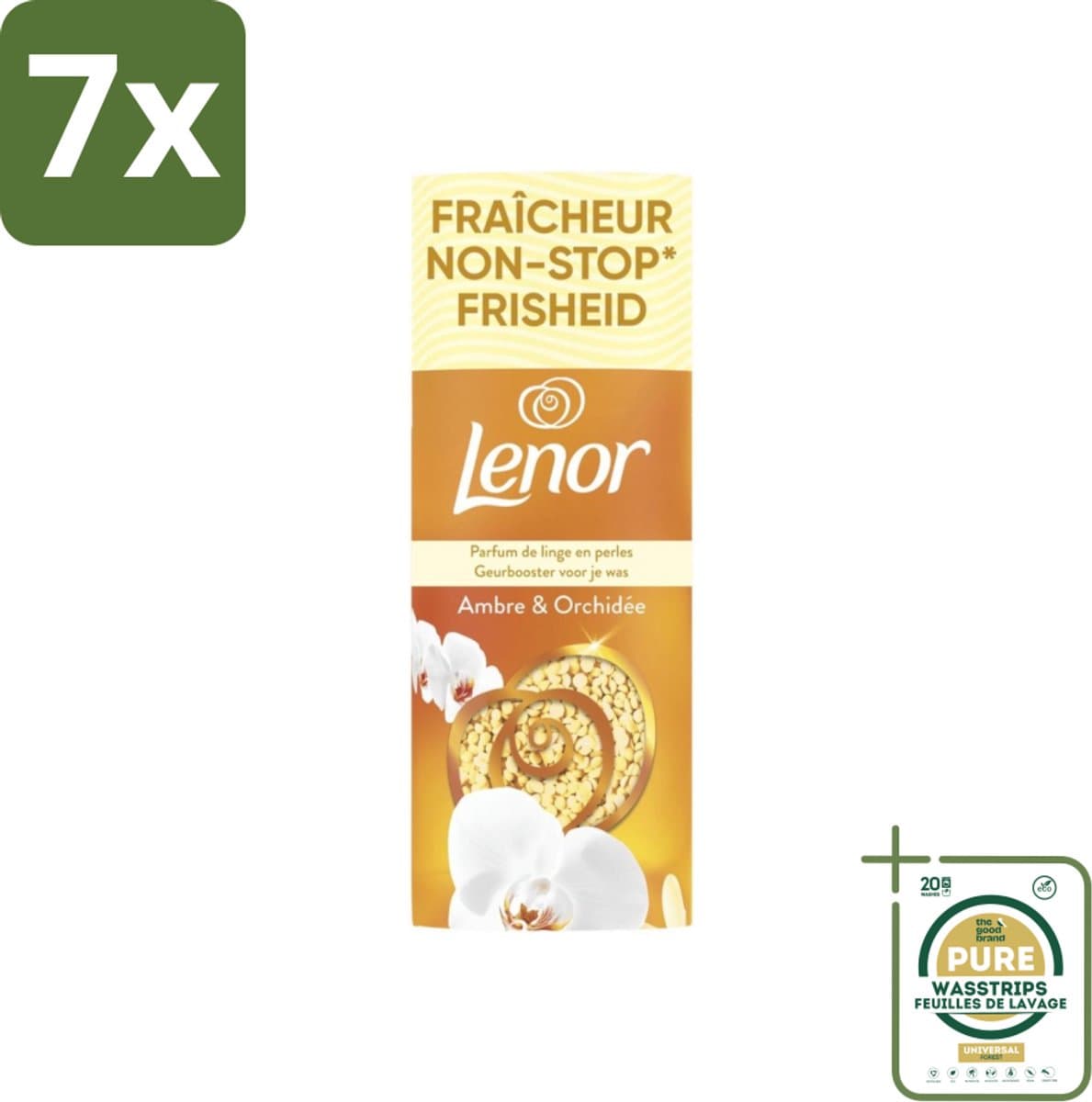 7 x Lenor – Geurbooster – Amber & Orchidee – 12 Wasbeurten – 155 g - Grootverpakking - Koffiezetapparaat - Koffiezetapparaat - Koffiezetapparaat — afbeelding 1