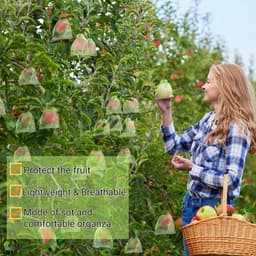 150 Stuks Herbruikbare Fruitbeschermingsnetten met Trekkoord voor Tuin — thumbnail 2