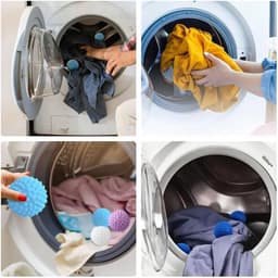 Droogballen voor Tumble Dryer - Wasballen voor Wasmachine - Pack van 6 Herbruikbare Hedgehog Balls voor Fluffy Wasgoed - Milieuvriendelijk en Ideaal voor Donsjacks — thumbnail 4