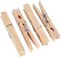 Wasknijpers Bamboe 100 stuks - Set - Wasgoedknijpers - Knijpers voor Wasrek - Laundry — thumbnail 3