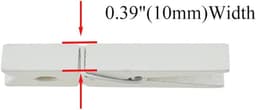 Witte houten wasknijpers 16-pack - Stevig en roestvrij voor wasgoed & ambachtelijke projecten — thumbnail 3