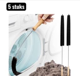5 stuks - Wasmachine- & drogerreinigers - Wasmachine Reinigingsborstel - Lange Steel en Buigzame Kop voor Trommel, Rubber Afdichting en Droger Filters — thumbnail 1