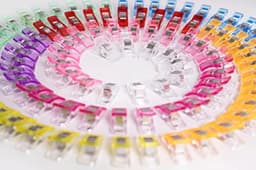 Stoffen clips voor naaien en quilten - neonkleuren, 100 stuks — thumbnail 3