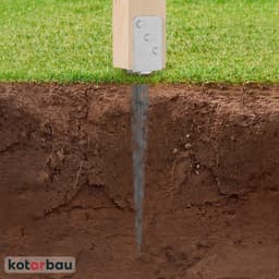 Hamerbare Hülse für Holzpfosten – 600mm Gegalvaniseerd Grondanker voor Steunconstructies — thumbnail 4