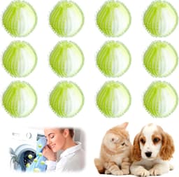 12pcs Dierenhaar Verwijderaar - Wasmachine Magic Balls - Herbruikbare Kat en Hond Haar Verwijderaar voor de Wasmachine — thumbnail 1
