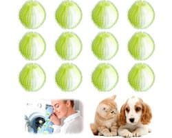 12pcs Dierenhaar Verwijderaar - Wasmachine Magic Balls - Herbruikbare Kat en Hond Haar Verwijderaar voor de Wasmachine