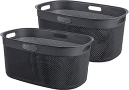 Curver Filo Wasmand - 45L - Set van 2 stuks - Antraciet — thumbnail 1